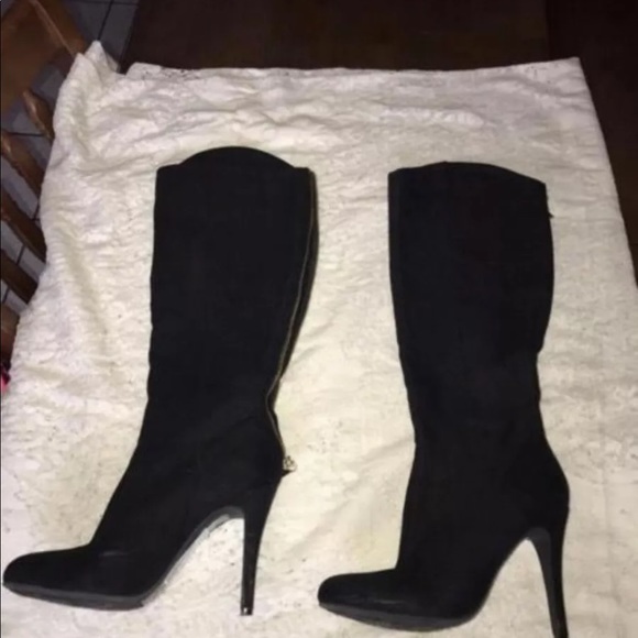 womens black knee high boots size 9